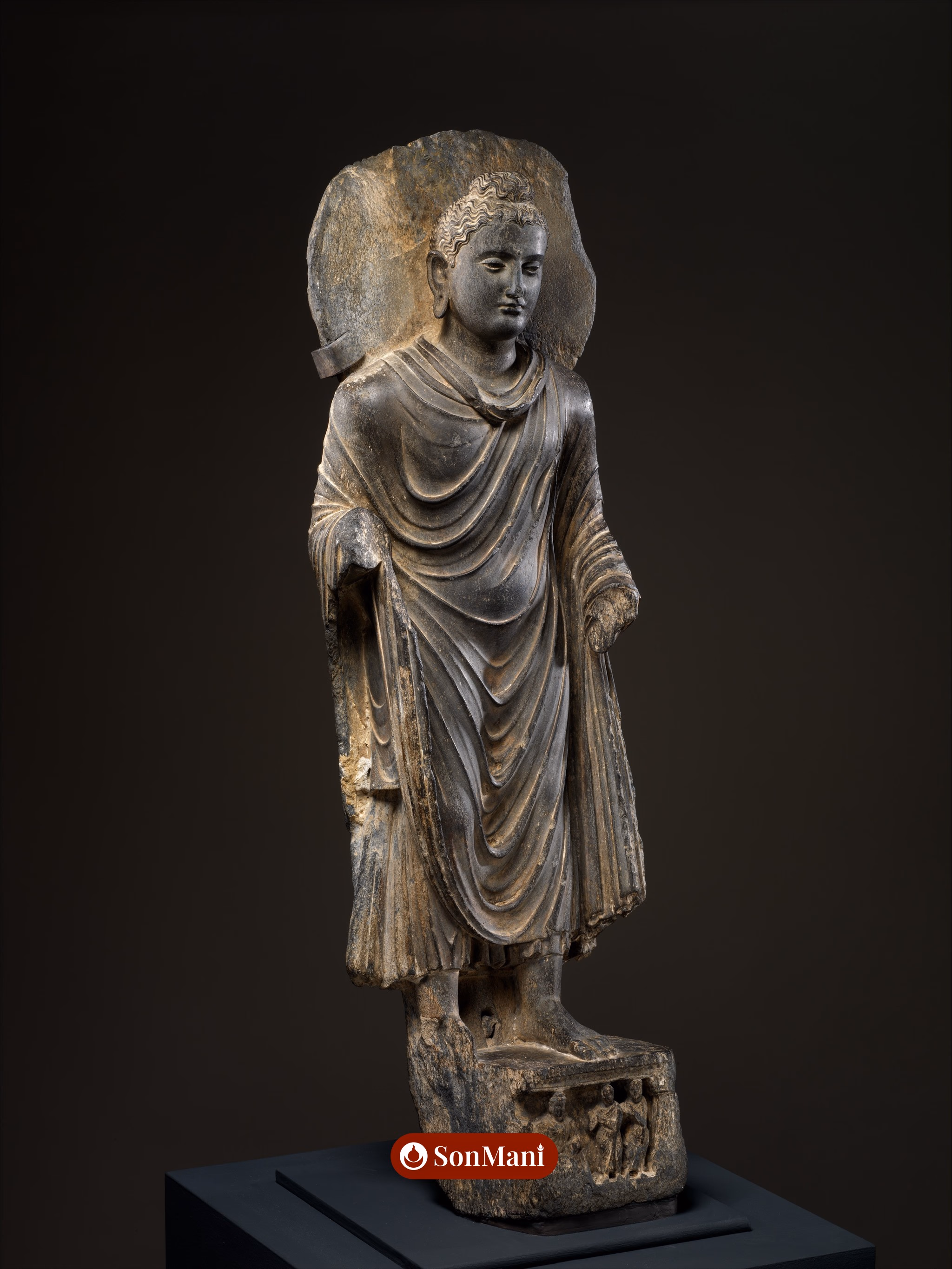Standing Buddha, Gandhāra (possibly Takht-i-Bāhī monastery), Khyber Pakhtunkhwa, Pakistan, 3rd century