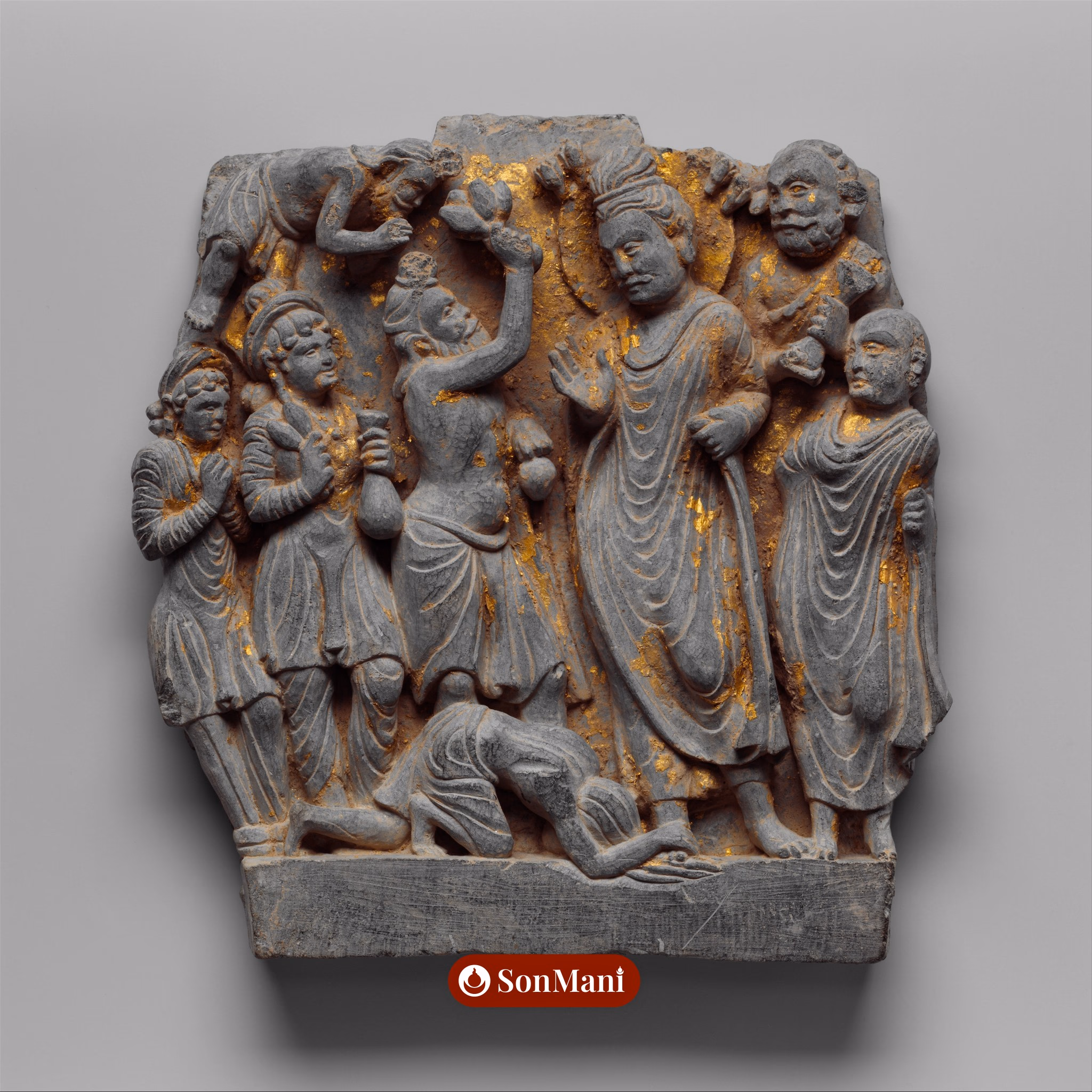 Dīpaṅkara Jātaka, Gandhāra (Swat Valley), Pakistan, ca. 2nd century